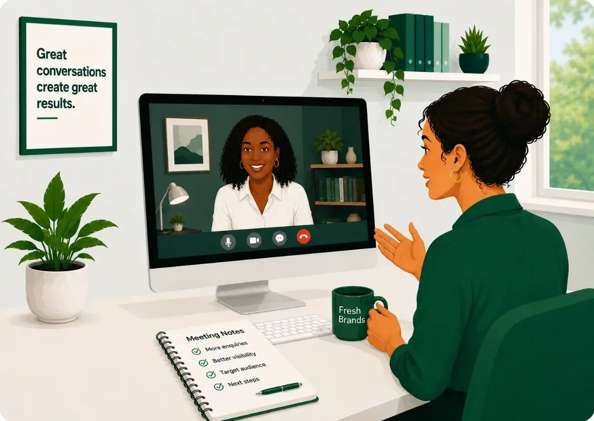 A video call with Fresh Brands